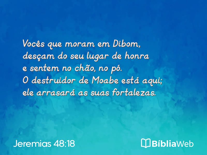 Jeremias 48:18 em imagem para compartilhar