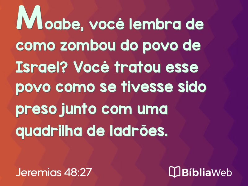 Jeremias 48:27 em imagem para compartilhar