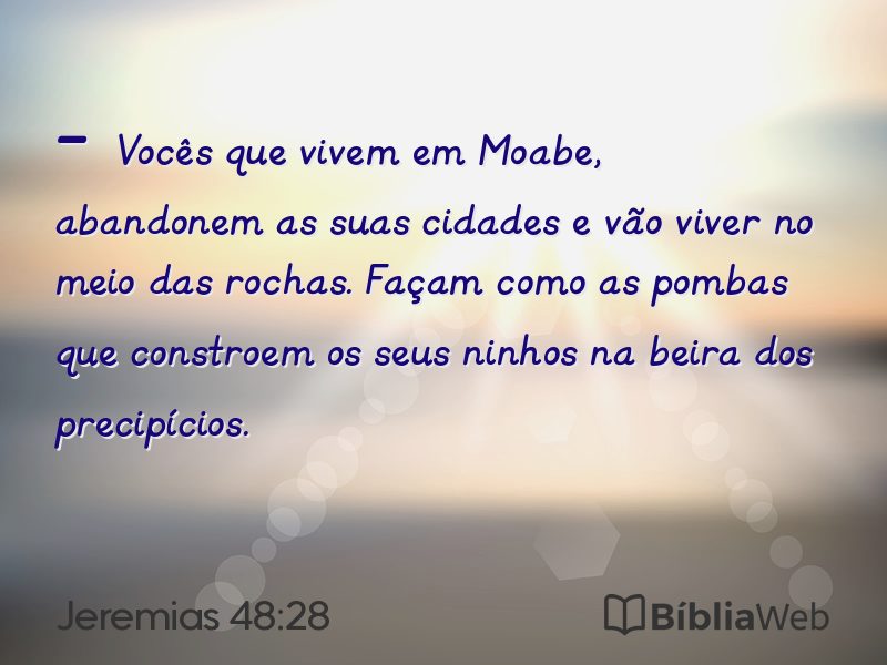 Jeremias 48:28 em imagem para compartilhar