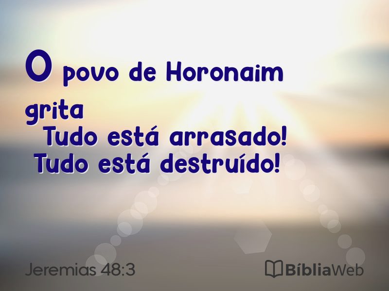 Jeremias 48:3 em imagem para compartilhar