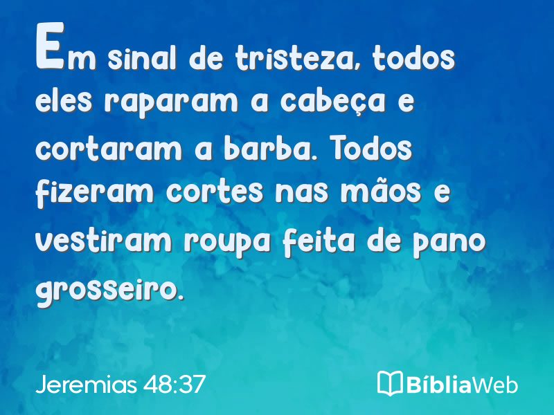 Jeremias 48:37 em imagem para compartilhar