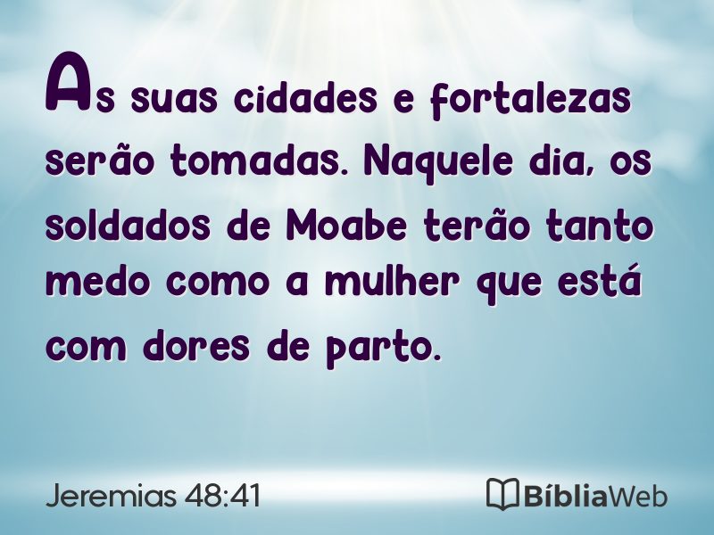 Jeremias 48:41 em imagem para compartilhar