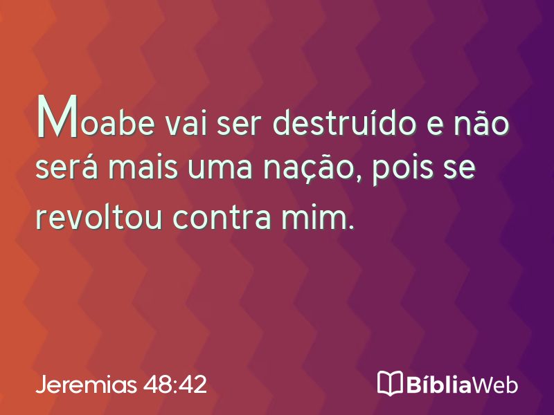 Jeremias 48:42 em imagem para compartilhar