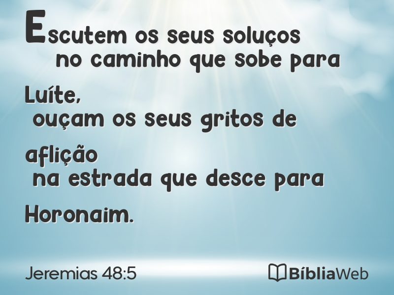 Jeremias 48:5 em imagem para compartilhar