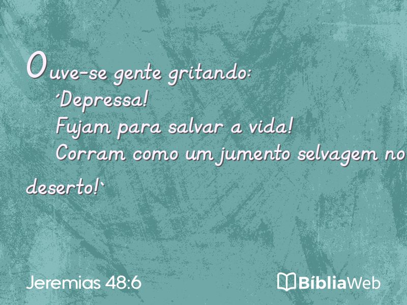 Jeremias 48:6 em imagem para compartilhar