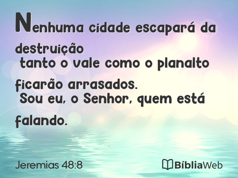 Jeremias 48:8 em imagem para compartilhar