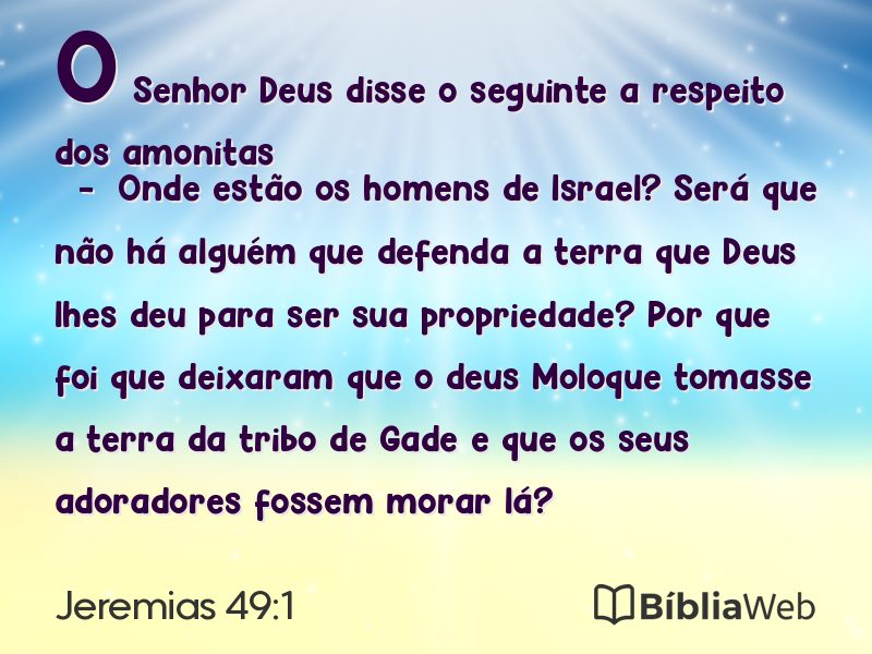 Jeremias 49:1 em imagem para compartilhar