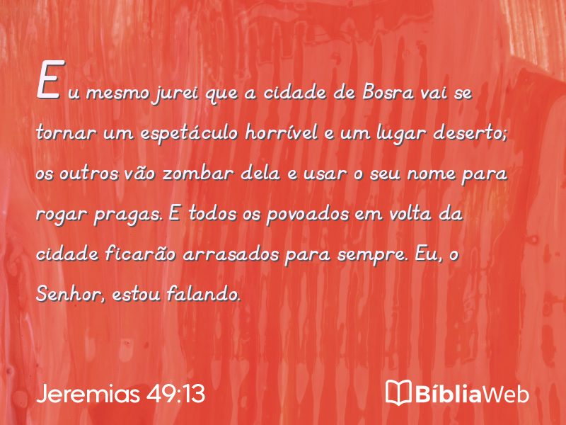 Jeremias 49:13 em imagem para compartilhar