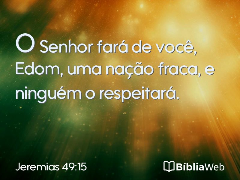 Jeremias 49:15 em imagem para compartilhar