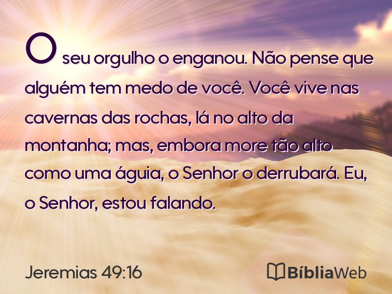 Jeremias 49:16 em imagem para compartilhar