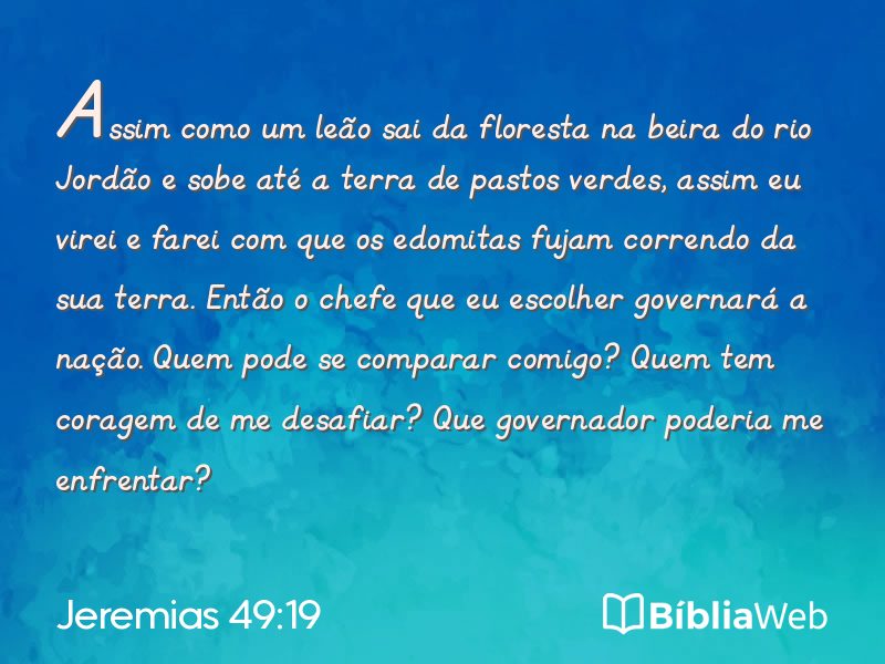 Jeremias 49:19 em imagem para compartilhar