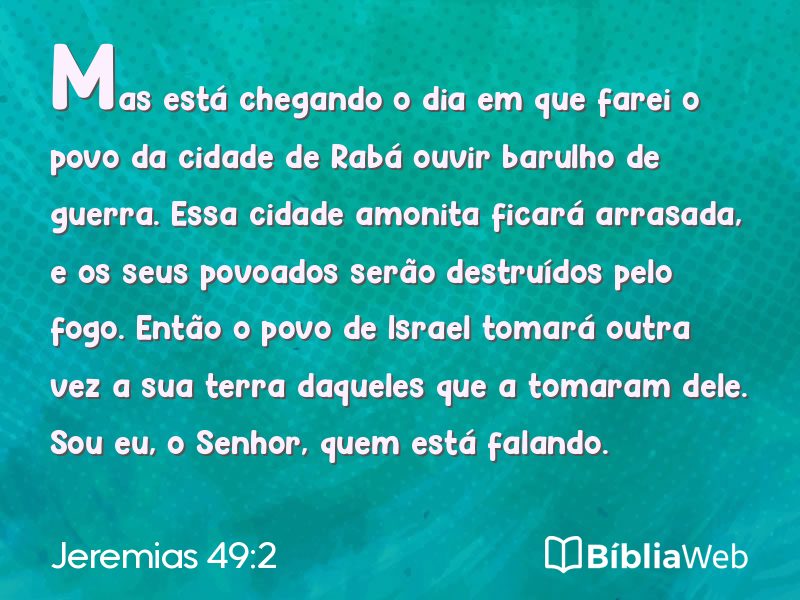 Jeremias 49:2 em imagem para compartilhar