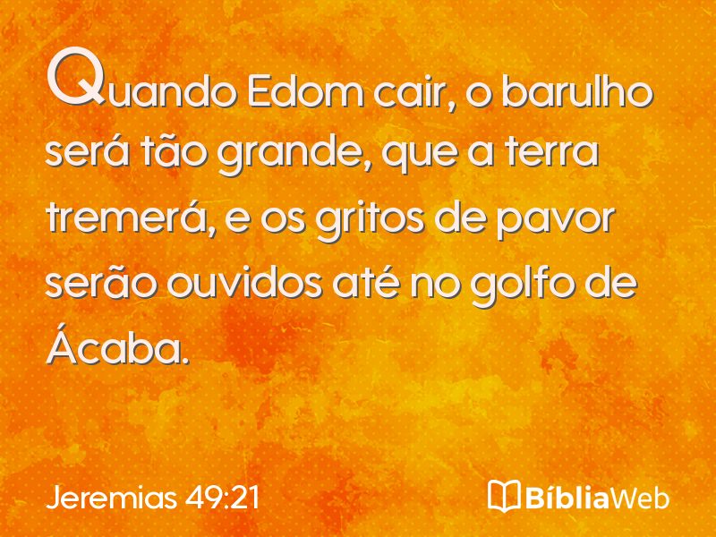 Jeremias 49:21 em imagem para compartilhar