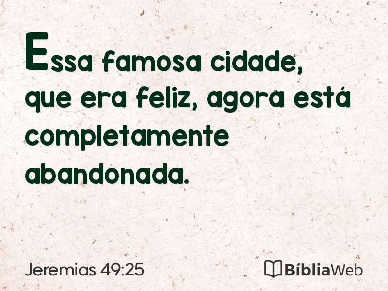 Jeremias 49:25 em imagem para compartilhar