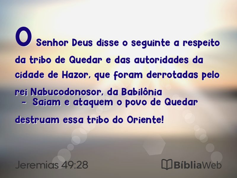 Jeremias 49:28 em imagem para compartilhar