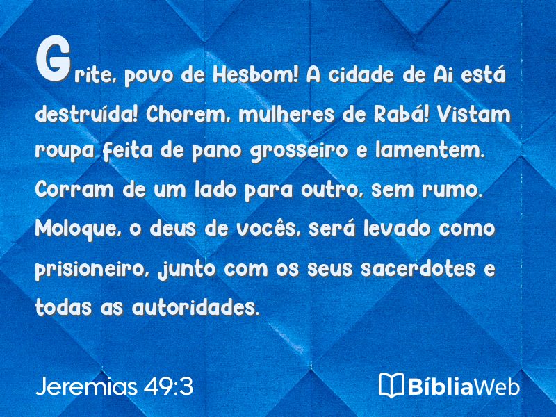 Jeremias 49:3 em imagem para compartilhar