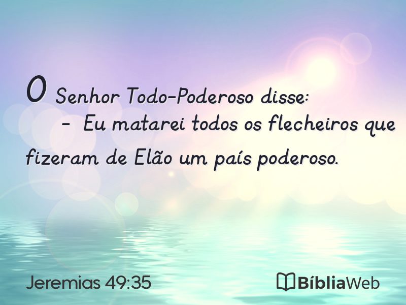 Jeremias 49:35 em imagem para compartilhar