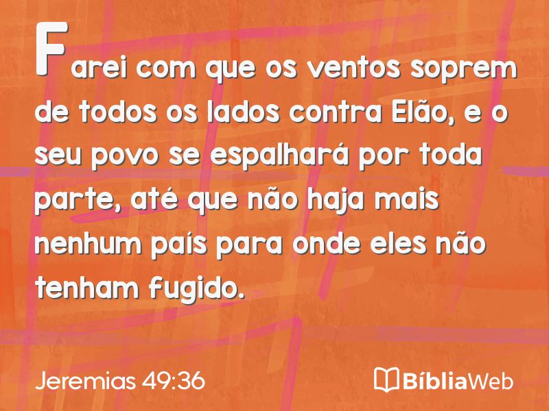 Jeremias 49:36 em imagem para compartilhar