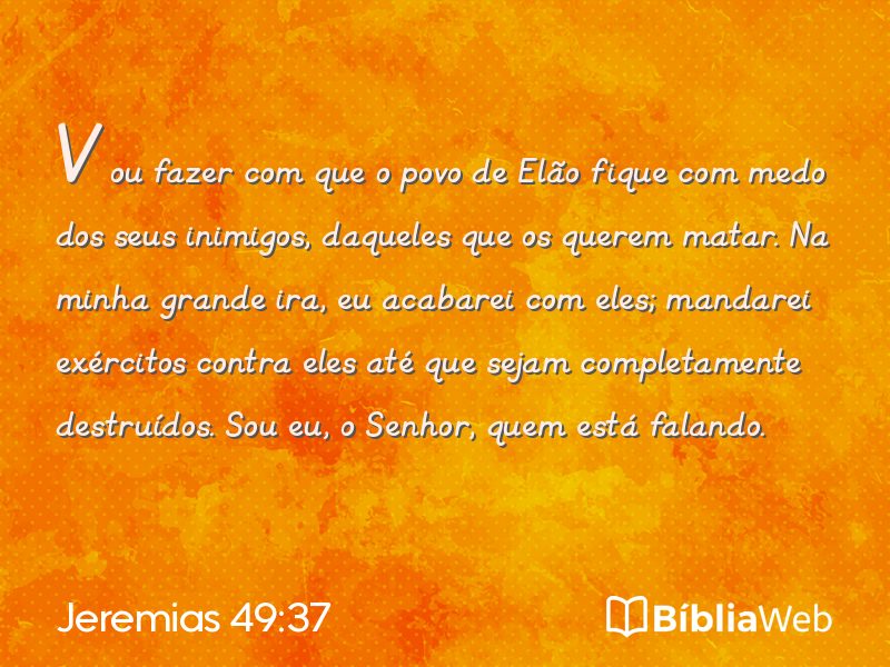 Jeremias 49:37 em imagem para compartilhar