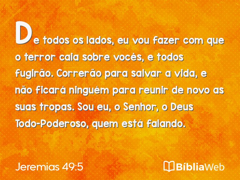 Jeremias 49:5 em imagem para compartilhar