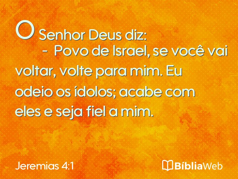 Jeremias 4:1 em imagem para compartilhar
