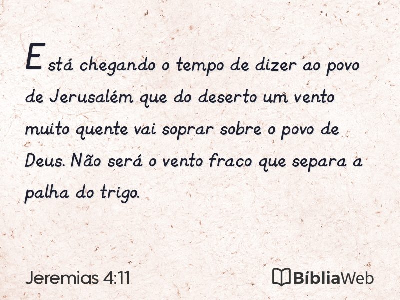 Jeremias 4:11 em imagem para compartilhar