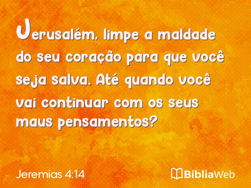 Jeremias 4:14 em imagem para compartilhar