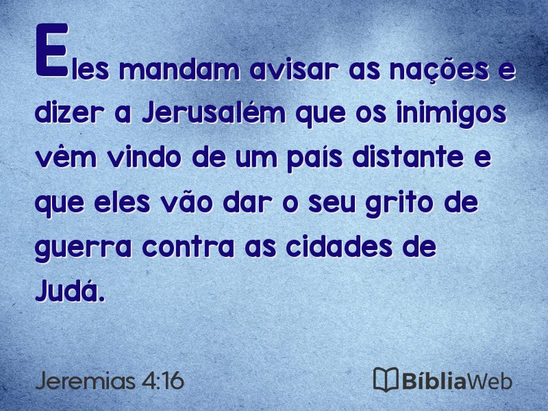 Jeremias 4:16 em imagem para compartilhar