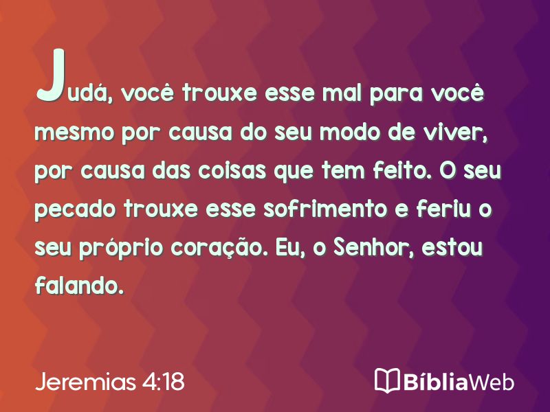 Jeremias 4:18 em imagem para compartilhar