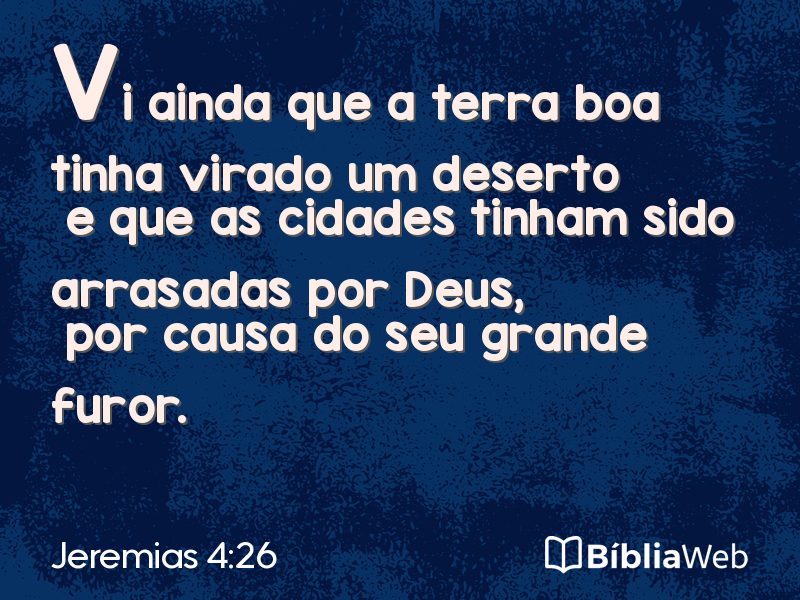 Jeremias 4:26 em imagem para compartilhar