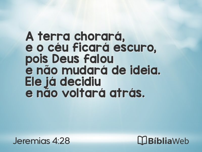 Jeremias 4:28 em imagem para compartilhar