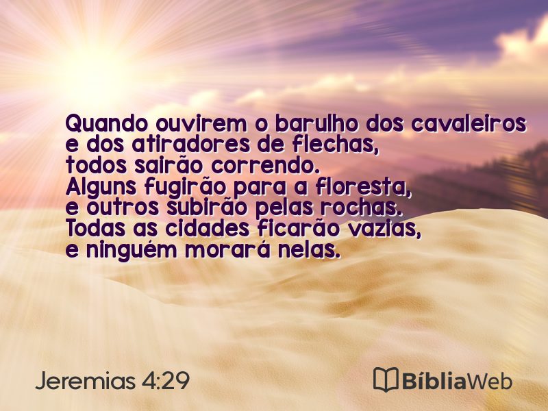 Jeremias 4:29 em imagem para compartilhar