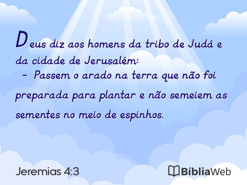 Jeremias 4:3 em imagem para compartilhar