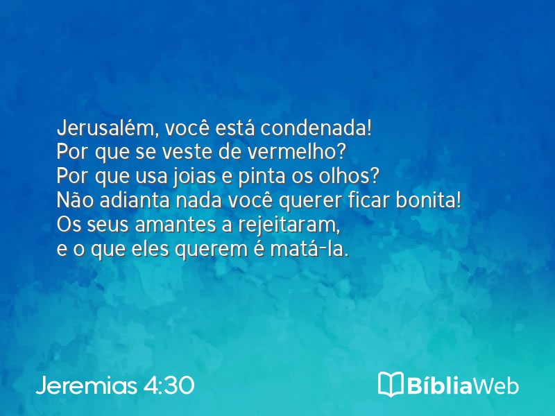 Jeremias 4:30 em imagem para compartilhar