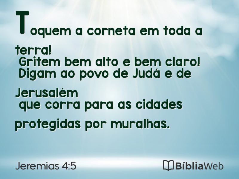 Jeremias 4:5 em imagem para compartilhar