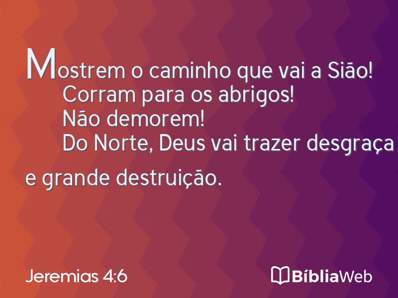 Jeremias 4:6 em imagem para compartilhar