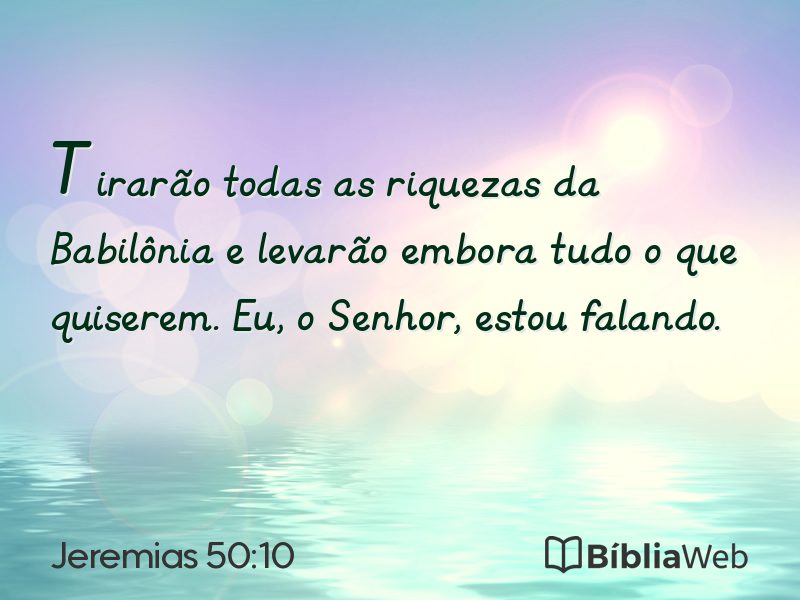 Jeremias 50:10 em imagem para compartilhar