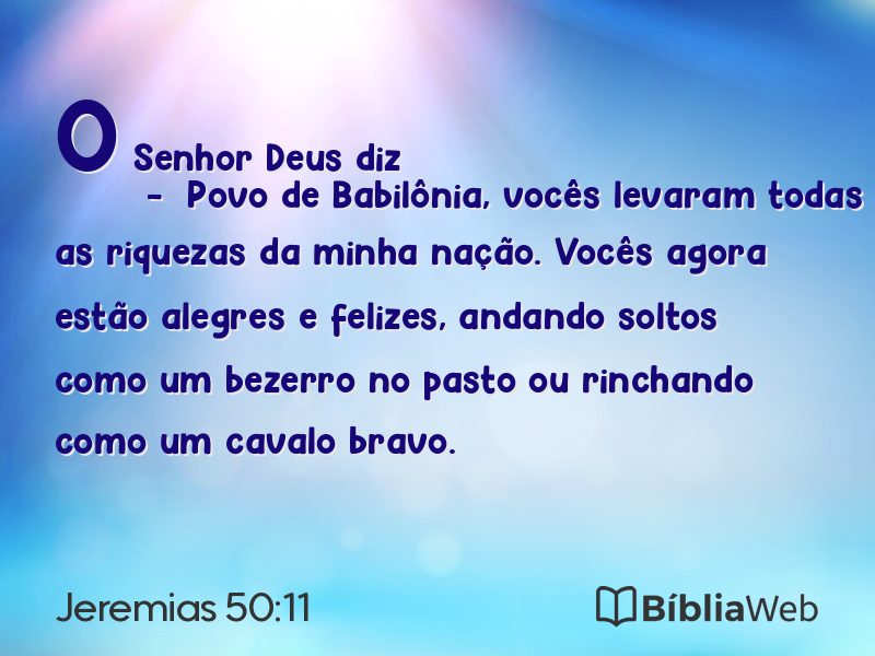 Jeremias 50:11 em imagem para compartilhar