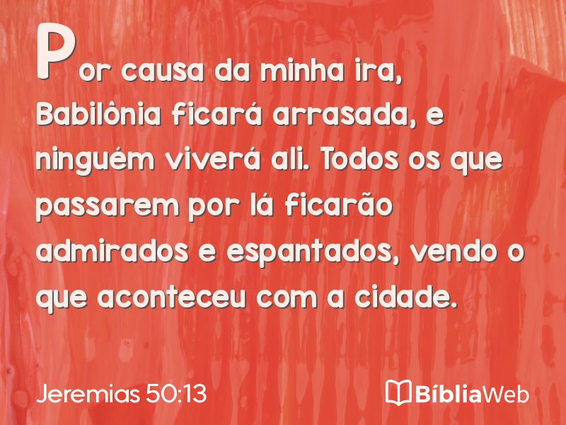 Jeremias 50:13 em imagem para compartilhar