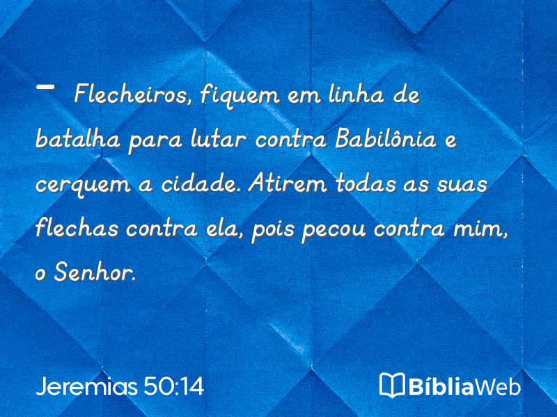 Jeremias 50:14 em imagem para compartilhar