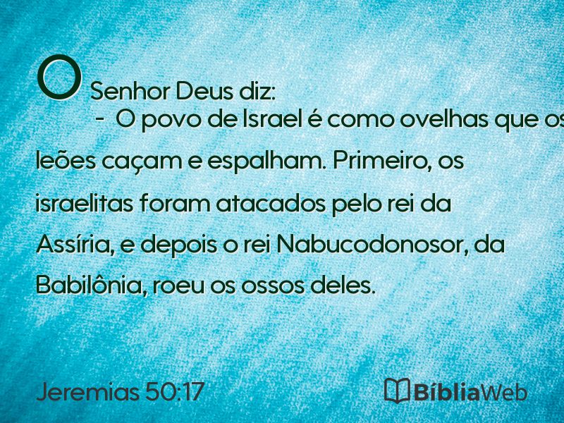 Jeremias 50:17 em imagem para compartilhar