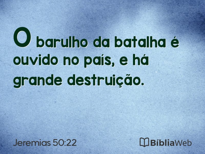 Jeremias 50:22 em imagem para compartilhar