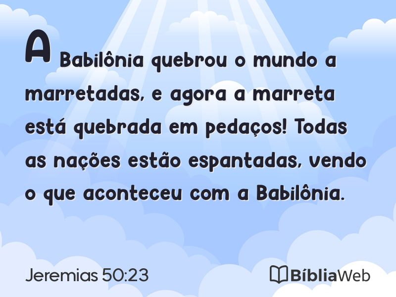 Jeremias 50:23 em imagem para compartilhar