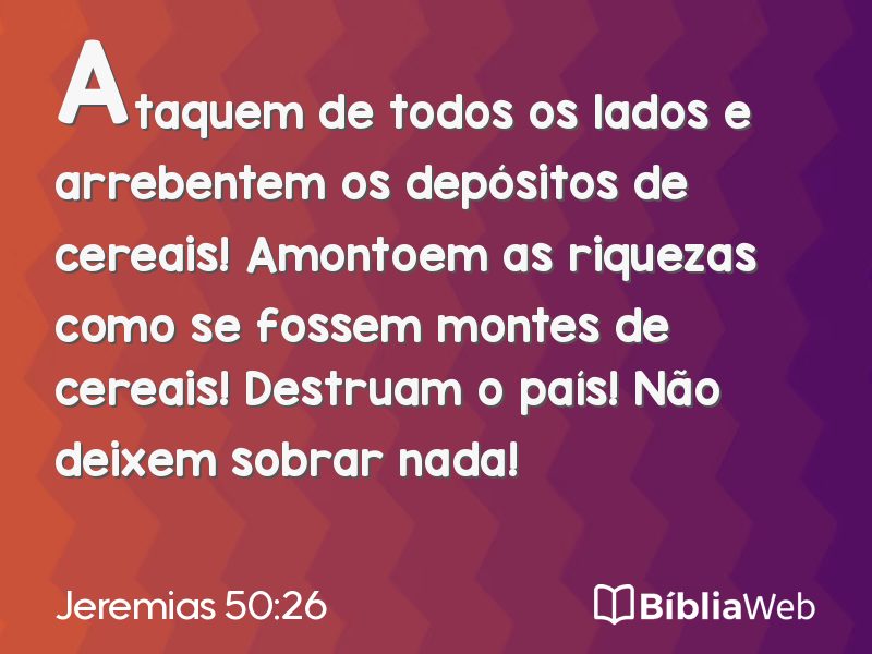 Jeremias 50:26 em imagem para compartilhar
