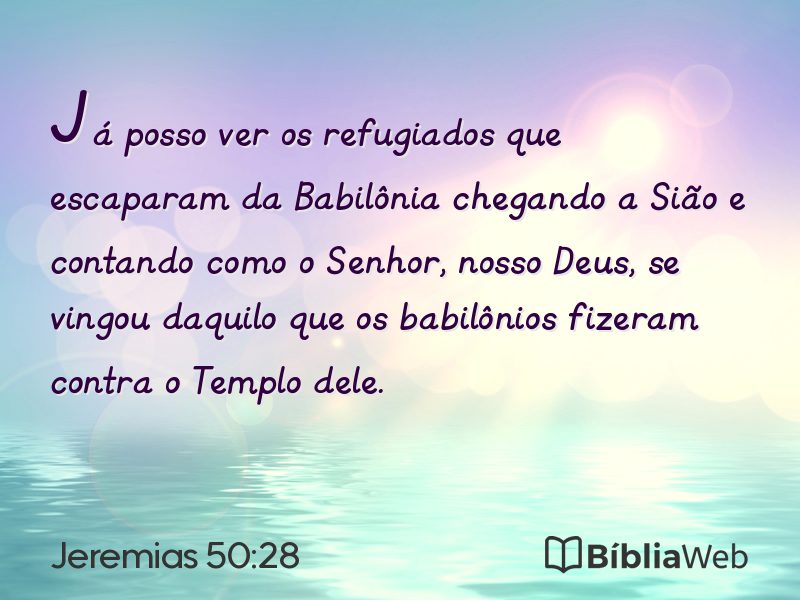 Jeremias 50:28 em imagem para compartilhar