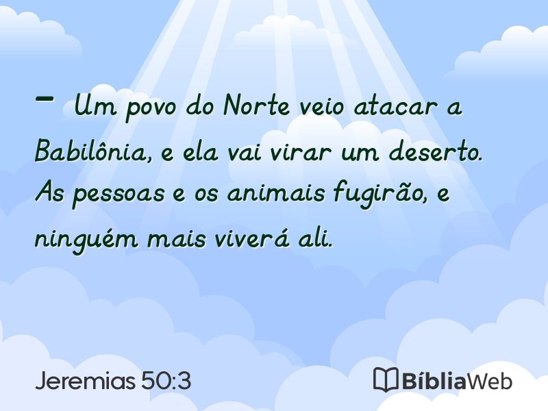 Jeremias 50:3 em imagem para compartilhar