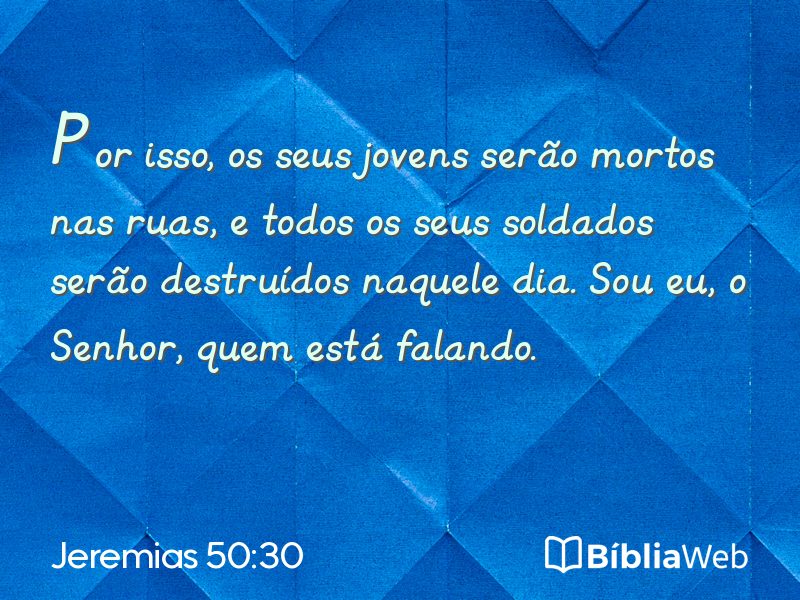 Jeremias 50:30 em imagem para compartilhar