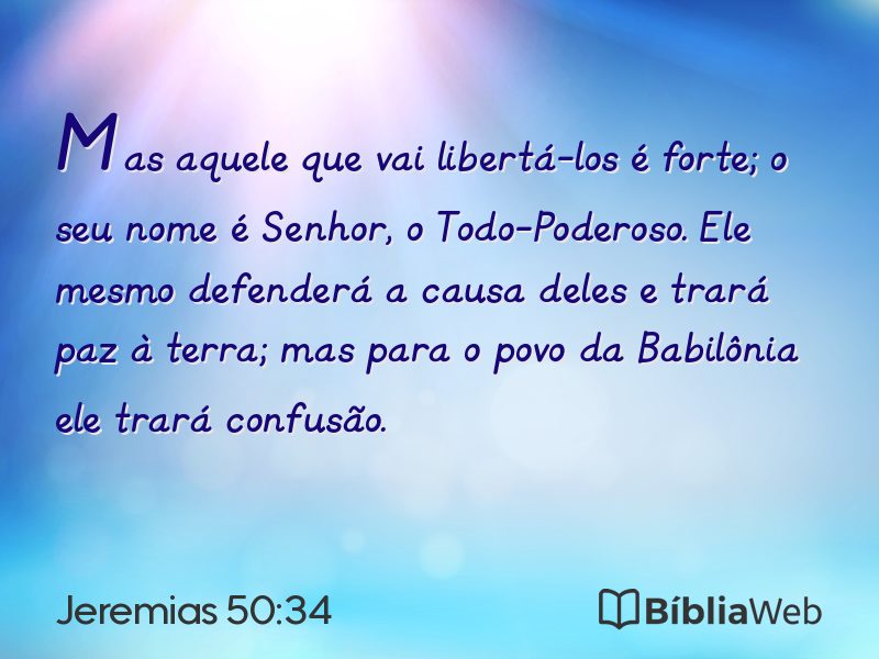 Jeremias 50:34 em imagem para compartilhar