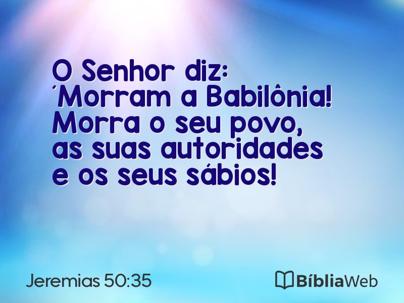 Jeremias 50:35 em imagem para compartilhar