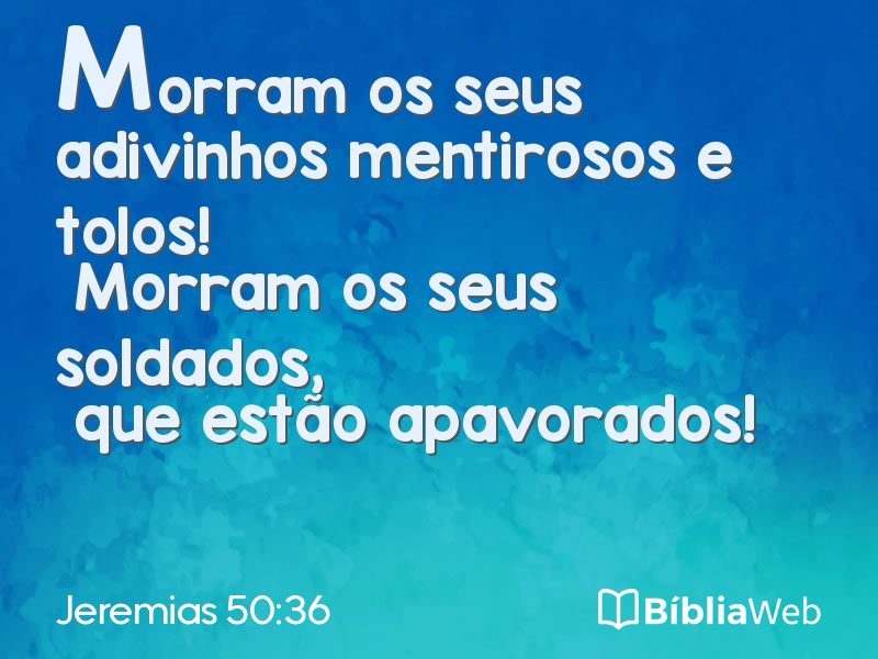 Jeremias 50:36 em imagem para compartilhar